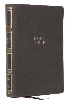NKJV, Compact Center-Column Reference Bible, Gray Leathersoft, Red Letter, Comfort Print - Thomas Nelson - cover