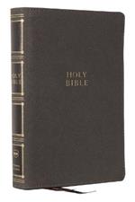 NKJV, Compact Center-Column Reference Bible, Gray Leathersoft, Red Letter, Comfort Print (Thumb Indexed)