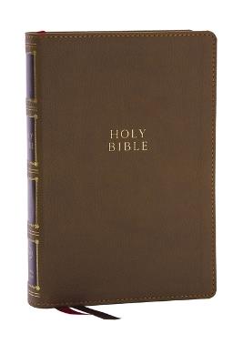 KJV Holy Bible: Compact Bible with 43,000 Center-Column Cross References, Brown Leathersoft (Red Letter, Comfort Print, King James Version) - Thomas Nelson - cover