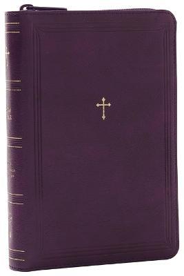 NKJV Compact Paragraph-Style Bible w/ 43,000 Cross References, Purple Leathersoft with zipper, Red Letter, Comfort Print: Holy Bible, New King James Version: Holy Bible, New King James Version - Thomas Nelson - cover