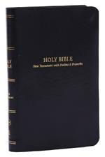 KJV, Pocket New Testament with Psalms and   Proverbs, Black Leatherflex, Red Letter, Comfort Print