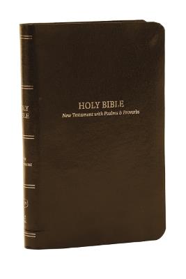 KJV, Pocket New Testament with Psalms and   Proverbs, Brown Leatherflex, Red Letter, Comfort Print - Thomas Nelson - cover
