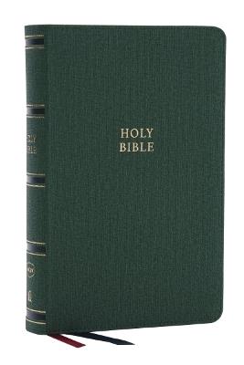 NKJV, Single-Column Reference Bible, Verse-by-verse, Green Leathersoft, Red Letter, Comfort Print - Thomas Nelson - cover