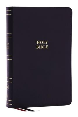 NKJV, Single-Column Reference Bible, Verse-by-verse, Black Bonded Leather, Red Letter, Comfort Print - Thomas Nelson - cover
