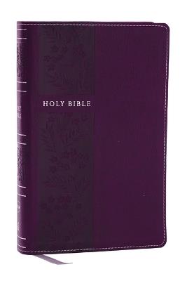 NKJV Personal Size Large Print Bible with 43,000 Cross References, Purple Leathersoft, Red Letter, Comfort Print (Thumb Indexed) - Thomas Nelson - cover