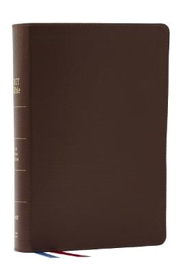 NET Bible, Full Notes Edition (NET, Brown Genuine Leather, Comfort Print, Thumb Indexed): Holy Bible - Thomas Nelson - cover