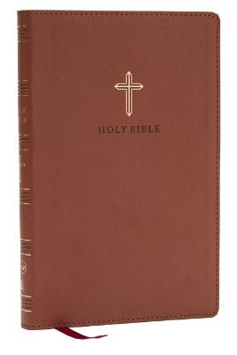 NKJV Holy Bible, Ultra Thinline, Brown Leathersoft, Red Letter, Comfort Print - Thomas Nelson - cover