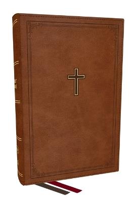KJV Personal Size Large Print End-of-Verse Reference Bible, Brown Leathersoft, Red Letter, Comfort Print (Thumb Indexed) - Thomas Nelson - cover
