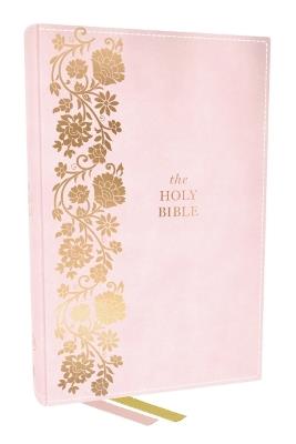 KJV Personal Size Large Print End-of-Verse Reference Bible, Pink Leathersoft, Red Letter, Comfort Print (Thumb Indexed) - Thomas Nelson - cover
