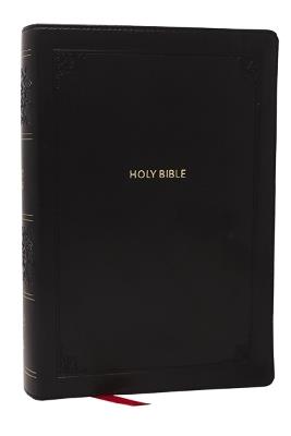 KJV Giant Print End-of-Verse Reference Bible, Black Leathersoft, Red Letter, Comfort Print - Thomas Nelson - cover