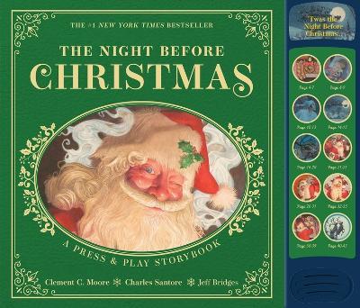 The Night Before Christmas Press and   Play Storybook: The Classic Edition Hardcover Book Narrated by Jeff Bridges - Clement Moore - cover