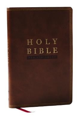 NKJV Super Giant Print New Testament, Brown Leathersoft, Red Letter, Comfort Print - Thomas Nelson - cover