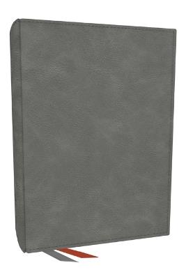 NKJV, Journal the Word Bible: Reflect, Journal or Create Art Next to Your Favorite Verses (Gray Leathersoft, Red Letter, Comfort Print) - Thomas Nelson - cover