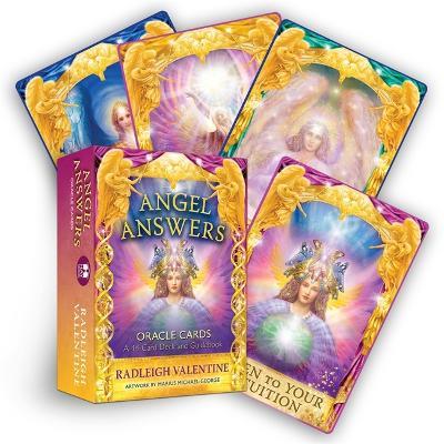 Angel Answers Oracle Cards: A 44-Card Deck and Guidebook - Radleigh Valentine - cover