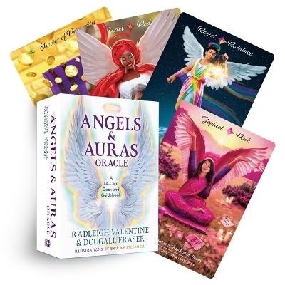 Angels & Auras Oracle: A 44-Card Deck and Guidebook - Radleigh Valentine,Dougall Fraser - cover