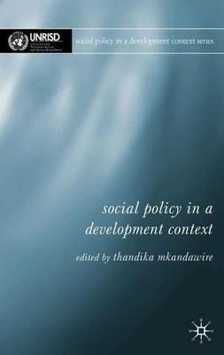Social Policy in a Development Context - cover