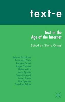 Text-E: Text in the Age of the Internet - cover