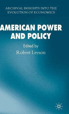 American Power and Policy - cover