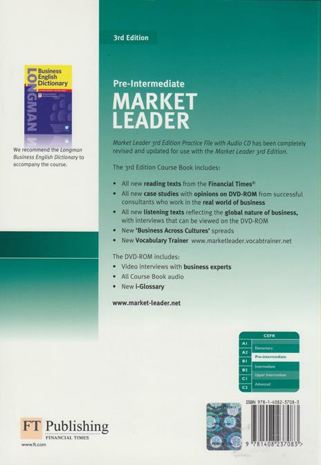 Market Leader 3rd Edition Pre-Intermediate Practice File & Practice File CD Pack - John Rogers - 2