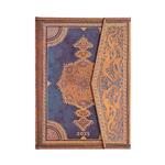 Agenda Paperblanks, 2025 Indaco Safavita, 12 Mesi, orizzontale, Midi, 12,5 x 18 cm