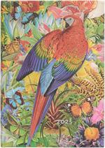 Agenda Paperblanks, 2025 Giardino Tropicale, 12 Mesi, verso, Midi, 12,5 x 18 cm