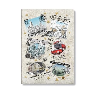 The Wizarding World (Harry Potter Collection) A4 Grid Cahier - Paperblanks - cover