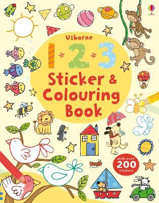 123 sticker and colouring book. Ediz. a colori - Jessica Greenwell - copertina