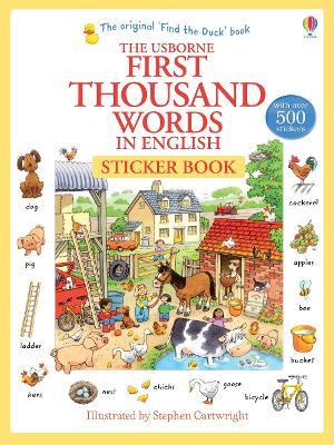 First Thousand Words in English Sticker Book - Heather Amery - cover