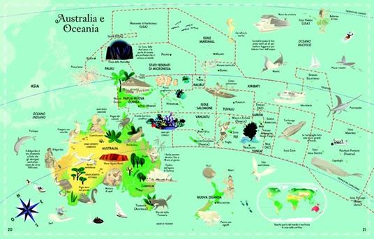 Atlante del mondo. Con adesivi. Ediz. illustrata - Sam Baer - 2