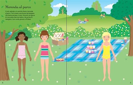 Amiche del cuore. Vesto le bamboline. Con adesivi. Ediz. illustrata - Lucy Bowman - 2