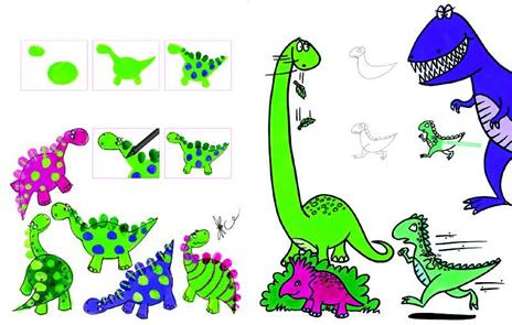 Dinosauri. Oggi disegno. Ediz. illustrata - Fiona Watt - 2