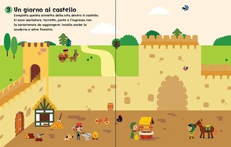 Castelli. Scenette da creare. Con adesivi. Ediz. illustrata - Felicity Brooks,Tiago Americo - 2