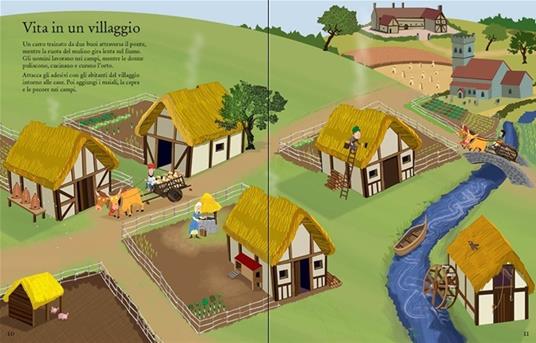 La vita nel Medioevo. Con adesivi. Ediz. illustrata - Fiona Watt,Paul Nicholls - 2