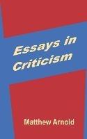 Essays in Criticism - Matthew Arnold - cover