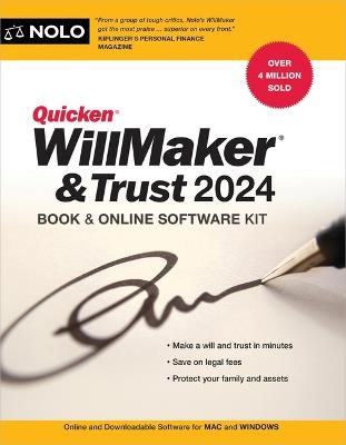 Quicken Willmaker & Trust 2024: Book & Online Software Kit - Editors Of Nolo - cover