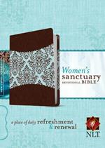 NLT Women's Sanctuary Devotional Bible, Espresso/Floral