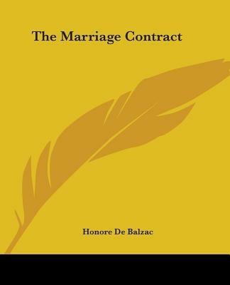The Marriage Contract - Honore De Balzac - cover