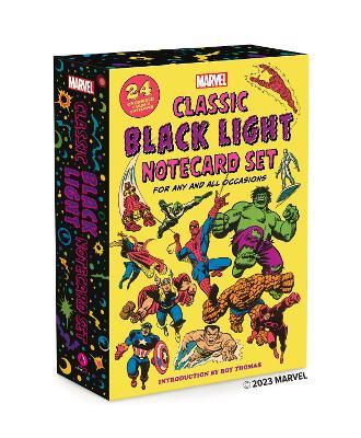Marvel Classic Black Light Notecard Set: 24 Oversized Cards + Envelopes for Any and All Occasions - Marvel Entertainment - cover