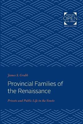 Provincial Families of the Renaissance: Private and Public Life in the Veneto - James S. Grubb - cover