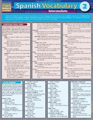 Spanish Vocabulary 2: Intermediate - BarCharts Publishing, Inc. - cover