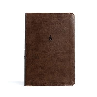 CSB Personal Size Giant Print Bible, Brown Leathertouch - cover