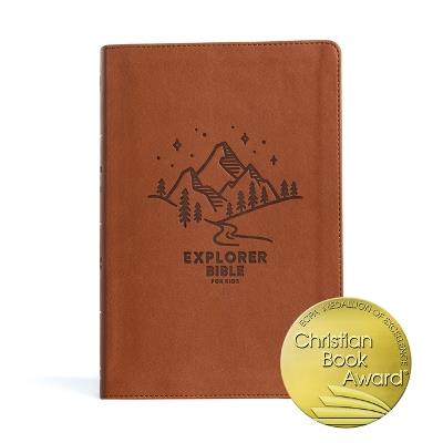 CSB Explorer Bible For Kids, Brown Mountains Leathertouch - cover