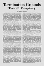 Termination Grounds: The O.B. Conspiracy