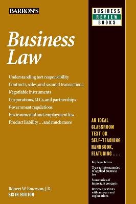 Business Law - Barron's Educational Series,Robert W. Emerson - cover