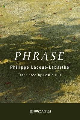 Phrase - Philippe Lacoue-Labarthe - cover