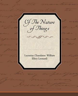 Of The Nature of Things - Lucretius - cover
