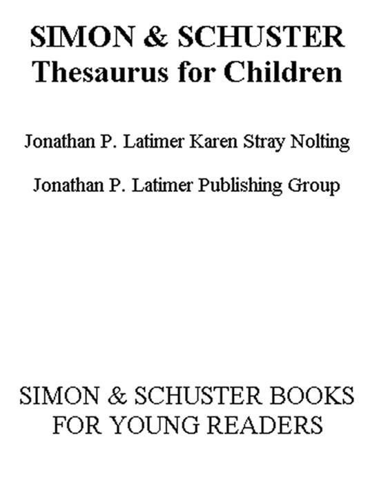 Simon & Schuster Thesaurus for Children - Simon & Schuster - ebook