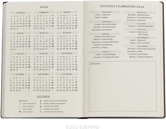 Agenda Paperblanks 2024, 12 mesi, Mini, Orizzontale, Equinoxe, Azzurro - 9,5 x 14 cm - 6