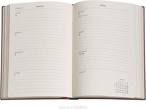 Agenda Paperblanks 2024, 12 mesi, Midi, Orizzontale, Arte della Rilegatura Safavita, Indaco Safavita - 13 x 18 cm - 4