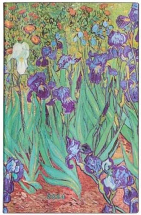 Agenda Paperblanks 2024, 12 mesi Flexis, Maxi, Orizzontale, Iris di Van Gogh, Iris di Van Gogh - 13,5 x 21 cm